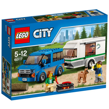 【京东超市】乐高 (LEGO) City 城市运输系列 大篷车与露营车 60117 积木儿童益智玩具 2016年新品