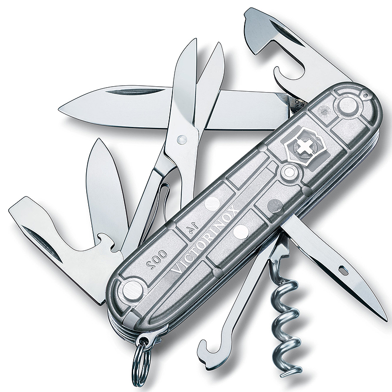 #原创新人#EDC好物：VICTORINOX 维氏  瑞士军刀 银透攀登者