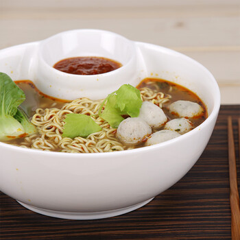 格丽餐具面碗 创意泡面碗饺子碗 实用简洁碗具 饭碗汤碗陶瓷碗大碗 不含托盘和筷勺