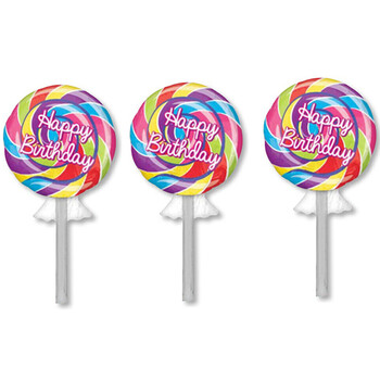 孩派HighParty/主题派对用品/生日用品/彩色棒棒糖/铝箔气球/1个