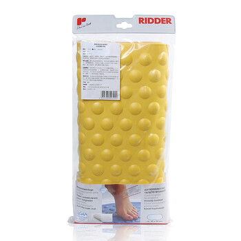 
                                        【京东超市】德国瑞德 RIDDER 椭圆形浴室防滑垫 PVC环保材质 38×89cm 黄色 68104                