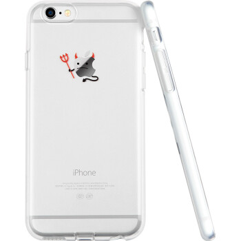 苹果(亿色)iPhone6s Plus /6 Plus手机壳/保护套 硅胶透明防摔软壳 苹什么系列 小恶魔