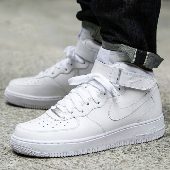 force1 af1空军一号 二次元纯白低中高帮 315115-112 纯白中帮mid 41