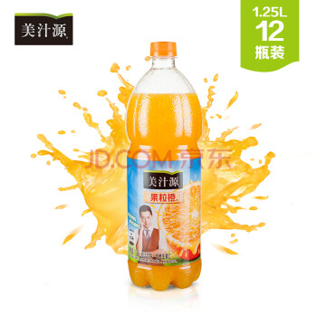 美汁源 果粒橙 果汁饮料 1.25l*12瓶整箱装 (辽阳专享