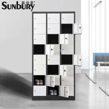 森伯里 更衣柜 铁皮柜 健身房储物柜 24门更衣