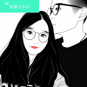 真人手绘黑白酷照片肖像漫画人物卡通动漫微信qq头像制作设计家居用品