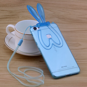 KH 透明水晶硅胶套兔耳朵支架手机壳 Vivo X6