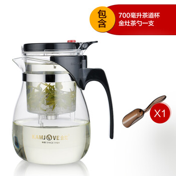 
                                        金灶（KAMJOVE）玻璃茶壶飘逸杯玻璃泡茶壶茶道杯花茶壶过滤红茶杯泡茶器茶杯TP-757 【经济款】单茶壶                