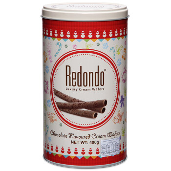 印尼进口卷心酥 瑞丹多Redondo 巧克力味威化 可爱版 400g