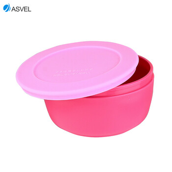 
                                        日本ASVEL 不锈钢迷你保温便当盒带包套装620ml 微波加热饭盒 3214 粉色                
