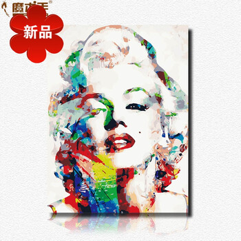 diy数字油画客厅风景花卉人物动漫手工填色油彩装饰画