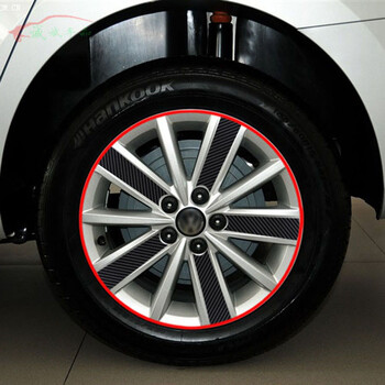 大众 捷达 CC志俊汽车轮毂装饰贴纸 轮毂贴 碳