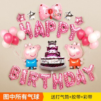 生日装饰背景墙儿童场景布置一宝宝周岁品趴女孩主题派对快乐气球