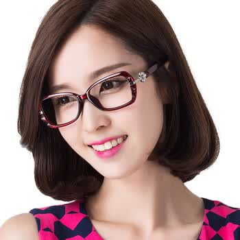<em>变色近视眼镜</em>成品<em>女</em>大脸方脸眼镜框近视女款眼