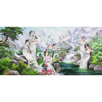 朝鲜一级画家  姜勋 《金刚山八仙女