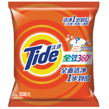 【京东超市】汰渍 全效360度洗衣粉洁雅百合香型508克（新旧包装随机发货）