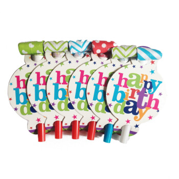 孩派 生日派对用品 生日聚会 玩具口哨 生日快乐吹龙/6个