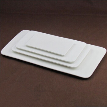 白色平盘平板托盘创意长方形寿司盘盘子陶瓷碟子西餐具 18英寸长方