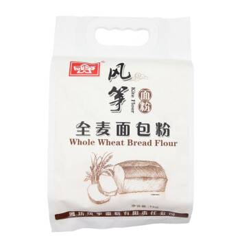 【京东超市】风筝全麦面包粉 高筋小麦粉 1kg