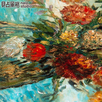 贝占风格 堆锦簇 欧式装饰画餐厅花卉画客厅墙面装饰画 左款(单幅) 45*85