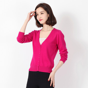 2014秋冬女士<em>羊绒开衫</em>鸡心领<em>针织</em>衫v领<em>羊绒</em>衫