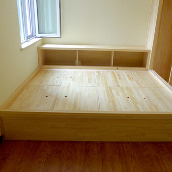 榻榻米地台定做 踏踏米储物箱体 和室订做整体 木本色上清漆 实木樟子松 底部为奥松板箱体 一平米【图片 价格 品牌 报价】-京东