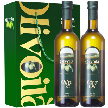 欧丽薇兰olive纯正食用橄榄油礼盒装750mlX2瓶