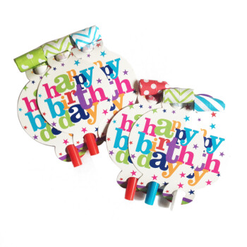 孩派 生日派对用品 生日聚会 玩具口哨 生日快乐吹龙/6个