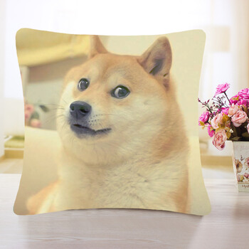 哈士奇抱枕神烦狗靠垫柴犬搞怪狗头表情包单身狗二哈生日礼物靠 图