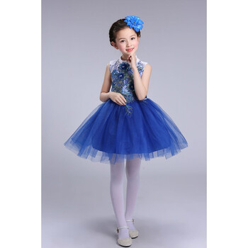 六一儿童演出服幼儿园舞蹈服装女童蓬蓬纱裙少儿现代舞亮片表演服