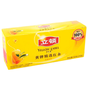 立顿（Lipton） 茶叶 红茶 黄牌精选红茶25包 50g