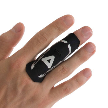 AQ篮球护指排球护指套运动护手指关节加压护具 黑色 普通款  单只装 送护指肌肉贴 M码 单只装 指围5.7-6.8cm 长约7cm