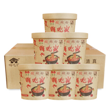 嗨吃家酸辣粉桶装正宗红薯粉酸辣粉丝清真酸辣粉6袋调料包味美汤鲜 6
