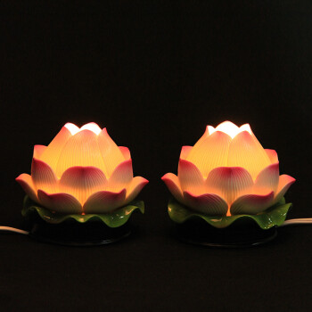 
                                        茗丰堂佛艺佛教用品供佛灯供奉陶瓷莲花灯佛供灯长明灯佛具                