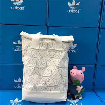 其他品牌 adidas阿迪达斯三叶草男双肩运动背包女旅行学生书包菱形包