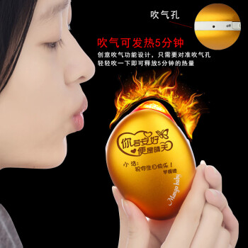 风恋霞 防爆USB充电暖手宝卡通热手暖腰痛经宝圣诞节平安夜礼物 土豪金J719