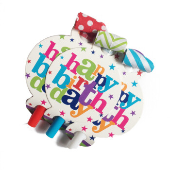 孩派 生日派对用品 生日聚会 玩具口哨 生日快乐吹龙/6个