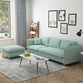 北欧布艺沙发小户型客厅整装组合公寓现代简约可拆洗双人三人家具