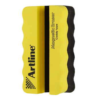 旗牌（Shachihata）Artline 办公文具会议 凹槽磁性可吸附白板擦 易刷白板刷 5.8*10.8cm 黄色 ERT-MMC