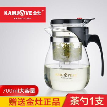 
                                        金灶（KAMJOVE）玻璃茶壶飘逸杯玻璃泡茶壶茶道杯花茶壶过滤红茶杯泡茶器茶杯TP-757 【经济款】单茶壶                