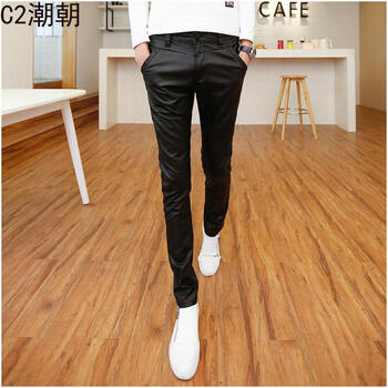 秋冬新款秋季 韩版潮流时尚个性皮裤 男 货号 快