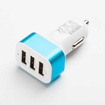 OurLife 车载充电器USB车充一拖三转换插头 汽