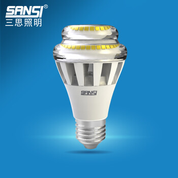 sansi三思照明 立体式LED灯泡E27螺口10W15W LED节能球泡lamp 15W-正白光-可调光 1支装
