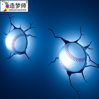 
                                        造梦师现代卧室灯具楼梯过道美式创意圆球壁灯LED灯儿童房小夜灯                