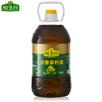 油 悦生合食用油非转基因压榨四级菜籽油5L 浓香型农家自榨风味菜籽油