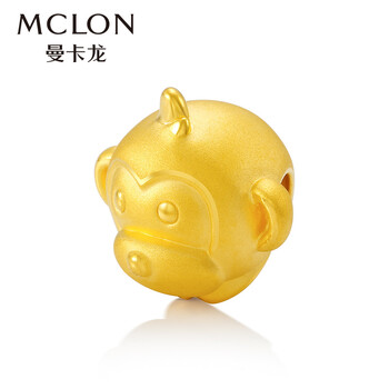 曼卡龙珠宝转运珠黄金手链女款足金十二生肖猴