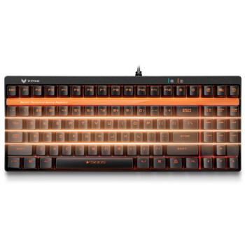 雷柏（Rapoo）V500S 背光机械游戏键盘 机械茶轴 黑色版