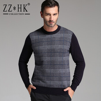 ZZHK<em>品牌</em>正品山<em>羊绒</em>衫<em>男纯羊绒</em>正品<em>中年</em>套头