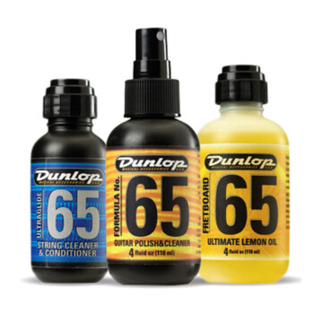 邓禄普Dunlop 吉他贝斯护理保养套装 护弦油琴体清洁上光剂柠檬油3