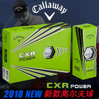 【2018新款】卡拉威 callaway 高尔夫球 cxr power 二层球 白色 1盒